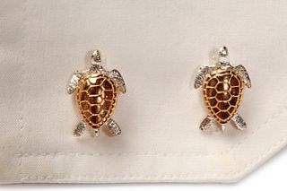 turtle cufflinks by simon kemp jewellers