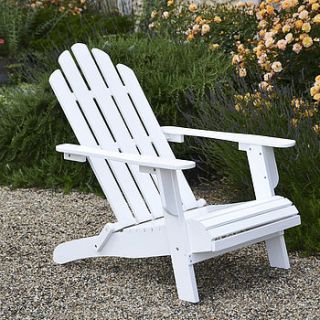 adirondack folding chair, painted white by plant theatre