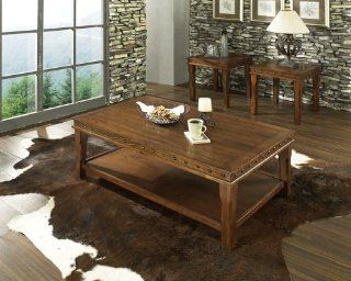 Odessa Occasional Table 3 Pc Set in Warm Chestnut Finish  