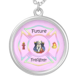 Firefighter Kids Personalized Necklace