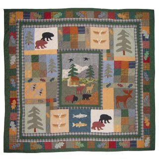 Patch Magic King Northwoods Walk Quilt, 105 Inch by 95 Inch  