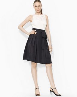 Lauren Ralph Lauren Dress   Sleeveless Lace Bodice & Taffeta Flare Skirt's