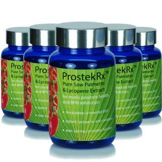 5 Bottles of Prostekt rx, Pure Saw Palmetto & Lycopene, 5 X 60 Capsules Health & Personal Care