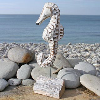 wooden seahorse by buy the sea