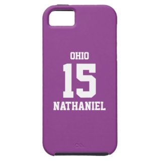 Purple Sunset Sports Team Jersey Customized iPhone 5 Cover