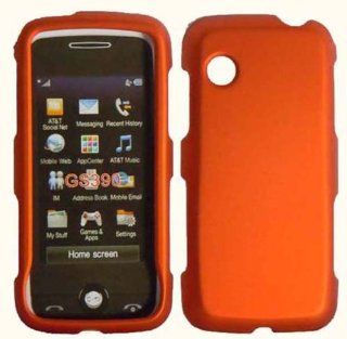 Orange Hard Case Cover for LG Prime GS390 Cell Phones & Accessories