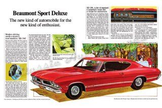 1968 Pontiac Beaumont Ad Digitized & Re mastered Car Poster Print "SD 396 a Recipe for Excitement" 18"x24"  