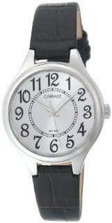 Carriage Women's C3C391 Silver Tone Round Case Silver Tone Dial Black Croco Leather Strap Watch at  Women's Watch store.
