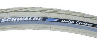 Schwalbe Delta Cruiser HS 392 Bicycle Tire (26x1 3/8, SBC Wire Beaded, Cream)  Bike Tires  Sports & Outdoors