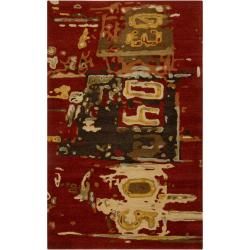 Casual Hand tufted Rancick Abstract pattern Wool Rug (33 X 53)