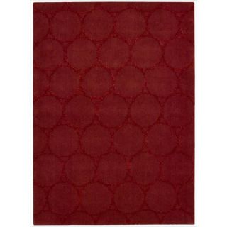 Nourison Joseph Abboud Geometric Hand tufted Monterey Red Rug (36 X 56)