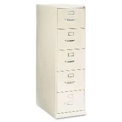 White Hon 210 Series 28.5 inch 5 drawer Suspension File Cabinet