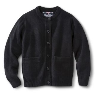 French Toast Girls School Uniform Knit Cardigan Sweater   Black 6X