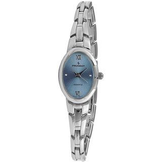 Peugeot Women's Blue Dial Silvertone Bracelet Watch Peugeot Women's Peugeot Watches