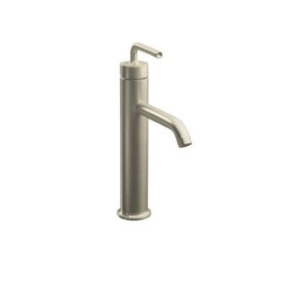 Kohler K 14404 4a bn Vibrant Brushed Nickel Purist Tall Single control Lavatory Faucet With Straight Lever Handle