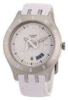 swatch Men's YTS401 Quartz Date White Dial Crystal Watch at  Men's Watch store.