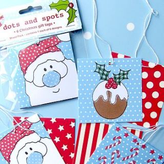festive, christmas gift tags by dots and spots