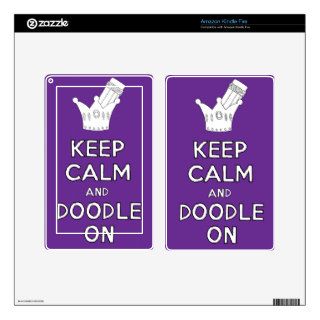 Keep Calm and Doodle On Decals For Kindle Fire