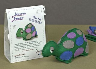 jenson jones tortoise felt sewing kit by clara