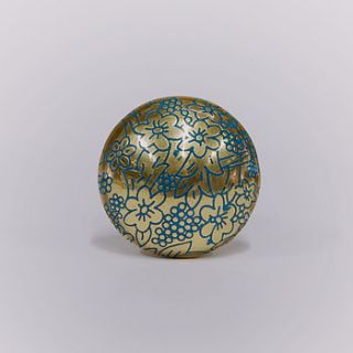 delicate vine etch metal knob by trinca ferro