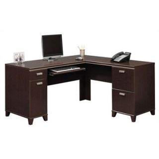 Bush Tuxedo L Shaped Executive Desk with Keyboard and Mouse Shelf WC21830 03 
