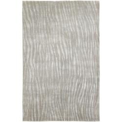 Candice Olson Hand Knotted Grey Abstract Plush Wool Cortina Rug (2 X 3)