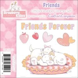 Crafters Companion Strawberry Kisses Friends EZmount Cling Stamp Set