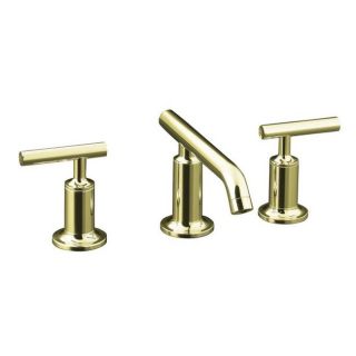 Kohler K 14410 4 af Vibrant French Gold Purist Widespread Lavatory Faucet With Low Spout And Low Lever Handles