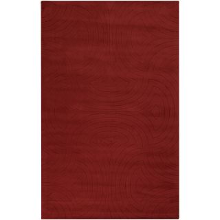 Candice Olson Loomed Red Scrumptious Geometric Plush Wool Rug (9 X 13)