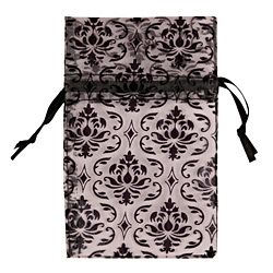 Caddy Bay Collection 48 Piece Organza Damask Drawstring Pouches Gift Bags