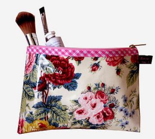 make up bag oilcloth floral ida print by love lammie