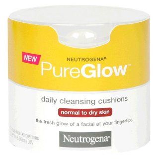Neutrogena Pure Glow Daily Cleansing Cushions, Normal/Dry Skin, 24 Count  Facial Cleansing Cloths And Towelettes  Beauty