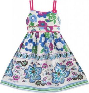 Girls Dress Hawaii Blue Beach Sundress Elegant Party Size 4 5 Playwear Dresses Clothing