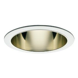 Halo Recessed 404RG 6 Inch Socket Supporting Trim with Residential Gold Reflector, White   Close To Ceiling Light Fixtures  