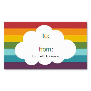 Over The Rainbow Custom Gift Tags Business Card Template