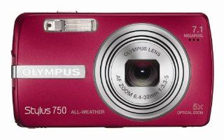 Olympus Stylus 750 7.1MP Digital Camera with Digital Image Stabilized 5x Optical Zoom and CCD Shift Stabilization (Red)  Point And Shoot Digital Cameras  Camera & Photo