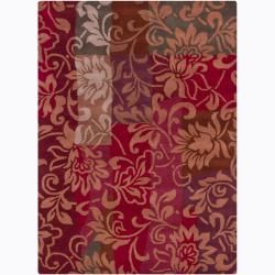 Hand tufted Mandara Floral Multicolor Wool Rug (7 X 10)