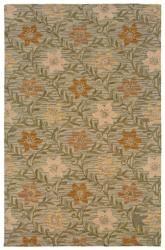 Hand tufted Sovereignty Green Geometric Floral Rug (8 X 10)