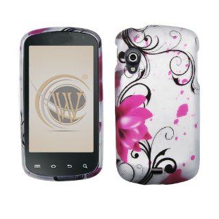 Pink Lotus Flower Design Snap On Case Cover for Samsung Stratosphere (SCH i405) Cell Phones & Accessories