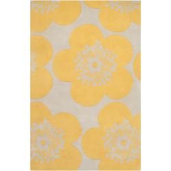 Aimee Wilder Hand tufted Yellow Courland Floral Wool Rug (33 X 53)