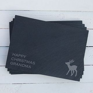 personalised slate coasters and placemats by the letteroom