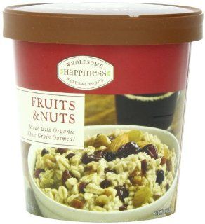 Wholesome Happiness Oatmeal Made with Organic Whole Grain, Fruits and Nuts, 2.8 Ounce (Pack of 6)  Oatmeal Breakfast Cereals  Grocery & Gourmet Food