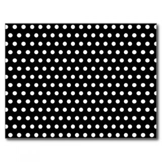 Black and White Polka Dot Pattern. Spotty. Postcards