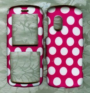 Pink Polka DOT Samsung T401G Straight Talk Phone Hard case Cell Phones & Accessories