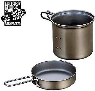 Evernew Titanium cooker depth type (900ml) ECA402  Camping Pots And Pans  Sports & Outdoors