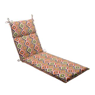 Pillow Perfect Brown Outdoor Mesa Chaise Lounge Cushion Pillow Perfect Outdoor Cushions & Pillows