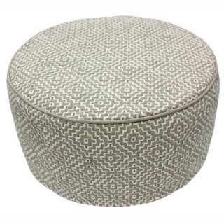 Nuloom Handmade Casual Living Indian Diamond Taupe Round Pouf