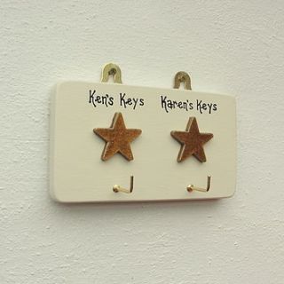 personalised celebrity key hooks by siop gardd