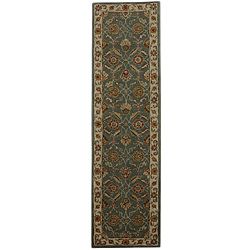 Hand tufted Green/ Brown Wool Rug (26 X 6)