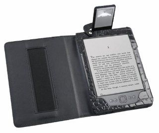 E Stand CSLCK408 BLK Black Folio Case with Hand Strap and Built In Light for  Kindle Electronics